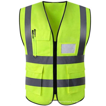 Safety Clothing Reflective Vest Waistcoat Yellow Fluorescent  Customized China